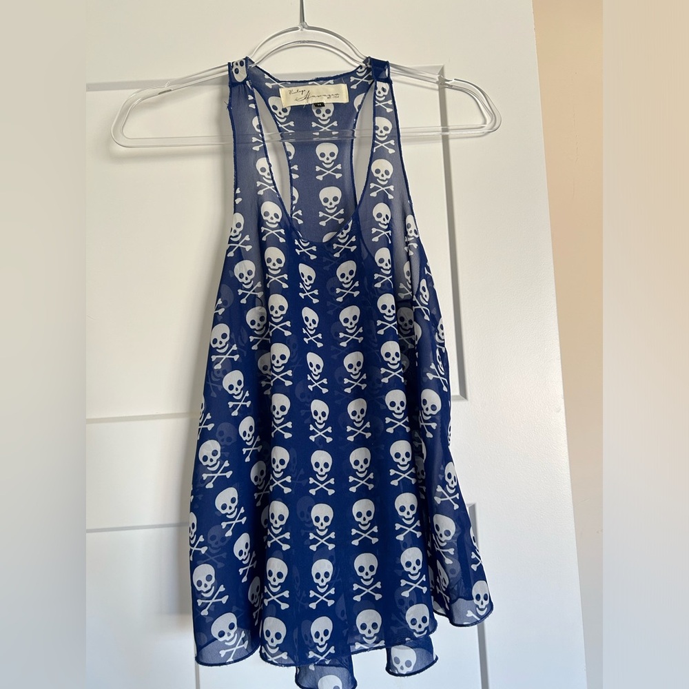 Skull Sheer Tank Top